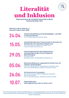 Ringvorlesung „Literalität und Inklusion“ im SoSe 2024