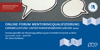 Online Forum Mentoringqualifizierung – Lernbegleitung unter Pandemiebedingungen