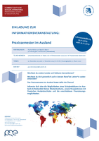 Praxissemester im Ausland - Informationsveranstaltung am 05.11.2019 oder 21.11.2019